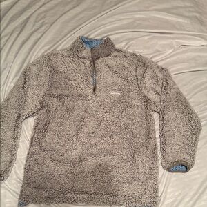 Women’s Gray Sherpa Fleece Sweater REVERSIBLE Never worn!